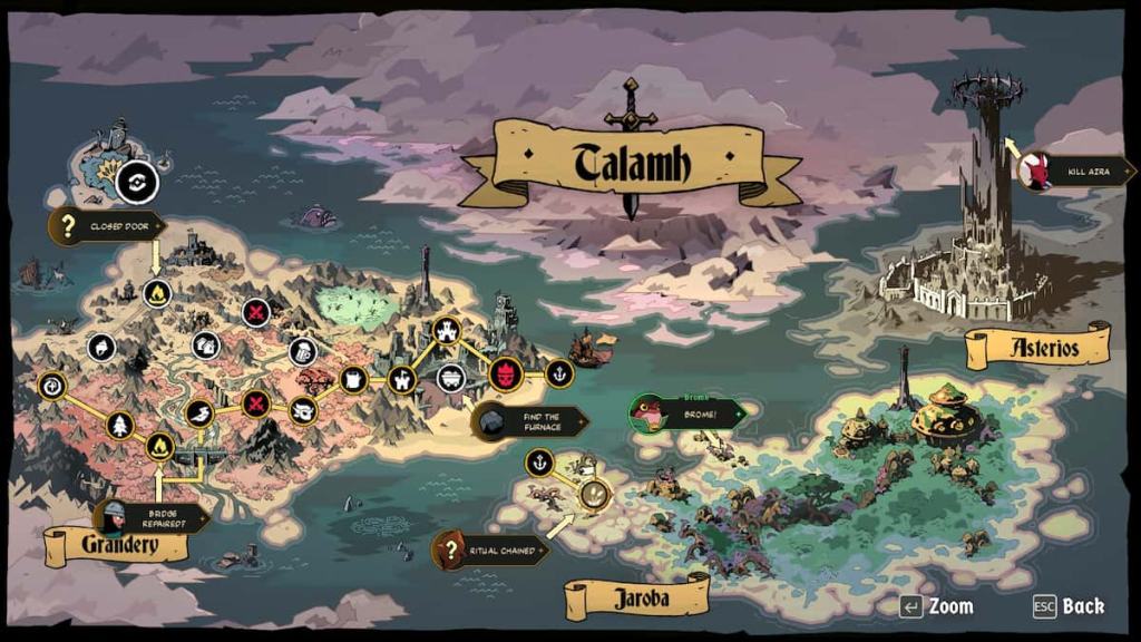 World map in Absolum