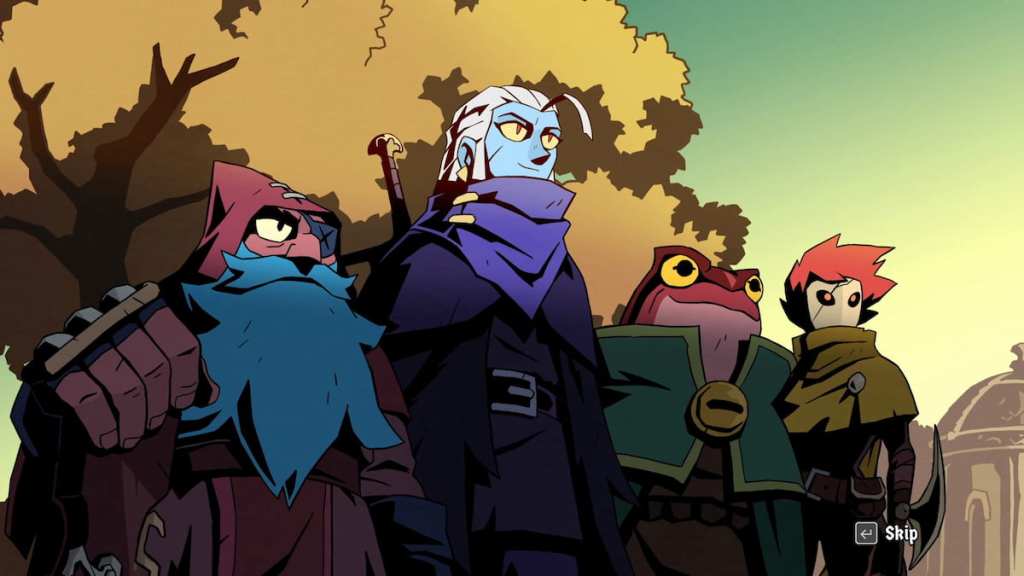 Absolum all four playable characters Karl, Galandra, Brome, and Cider