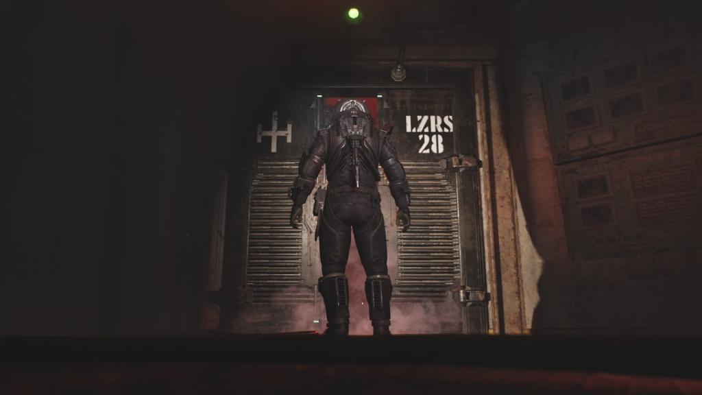 Full body shot of ND-3576 facing the Lazarus Protocol door