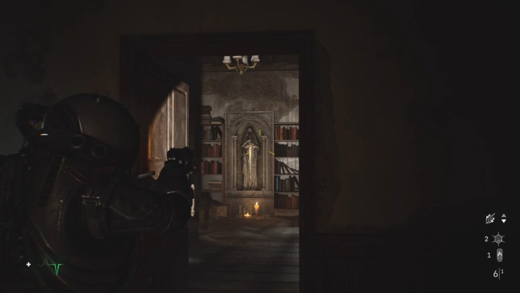 Aiming in at the Sword Statuette