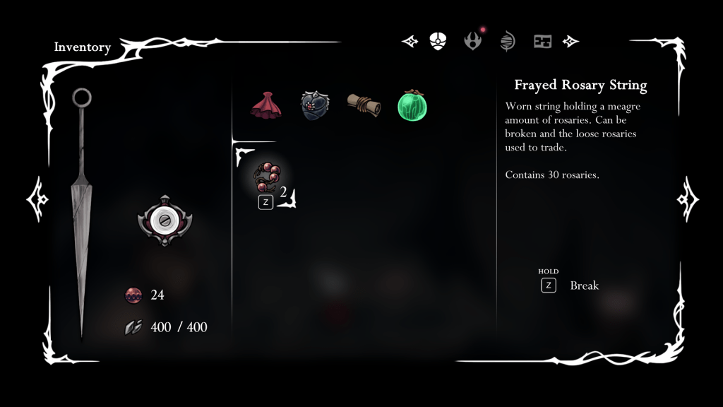 A Rosary String in Hollow Knight Silksong