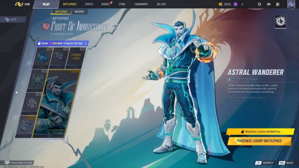 Dr. Strange Astral Wanderer costume in Marvel Rivals