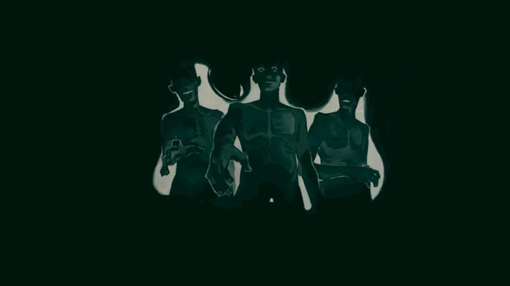 Three Visitors looking down at the camera with smiles on their faces