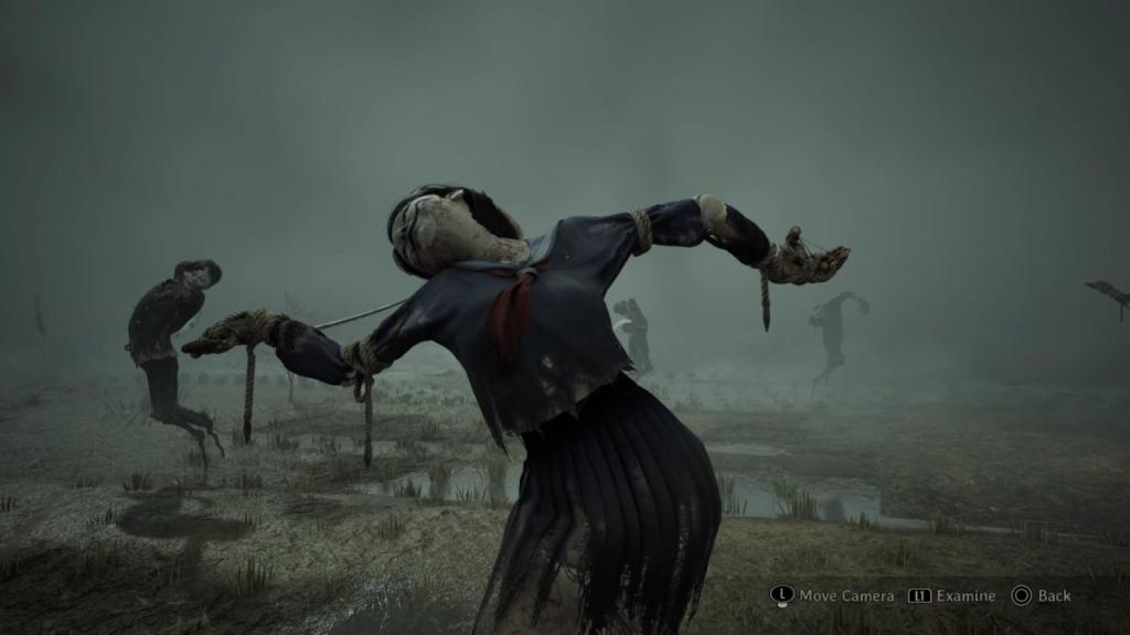 Polite smile scarecrow