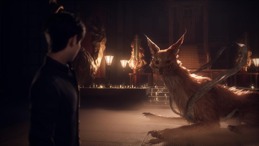 Shu looking at the nine-tailed fox