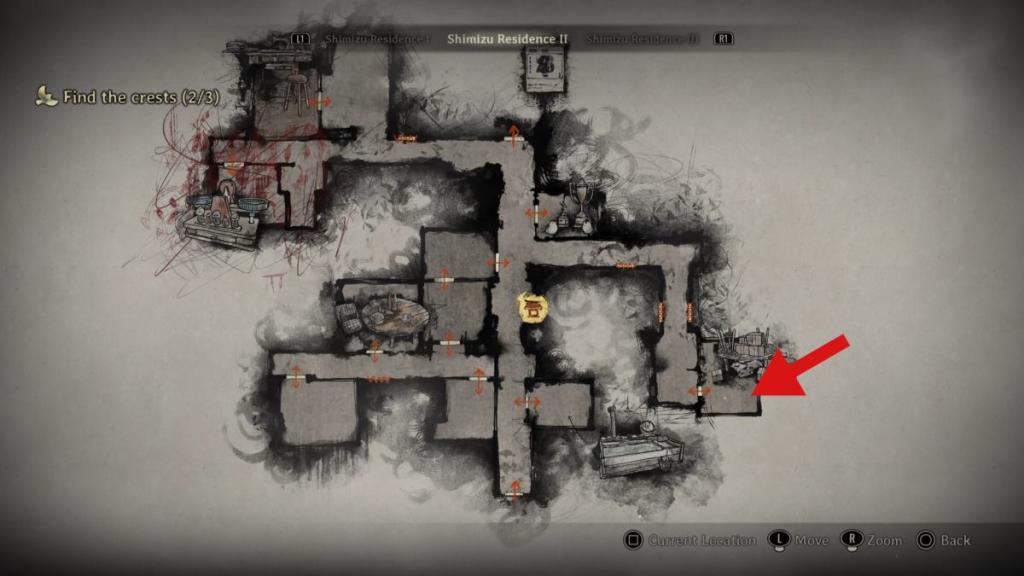 The Ominous Photo location on the Shimizu Residence II map