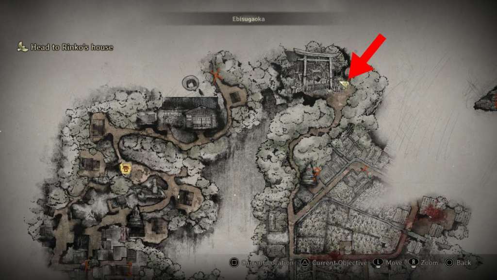 Second Jizo statue offering on Silent Hill f map