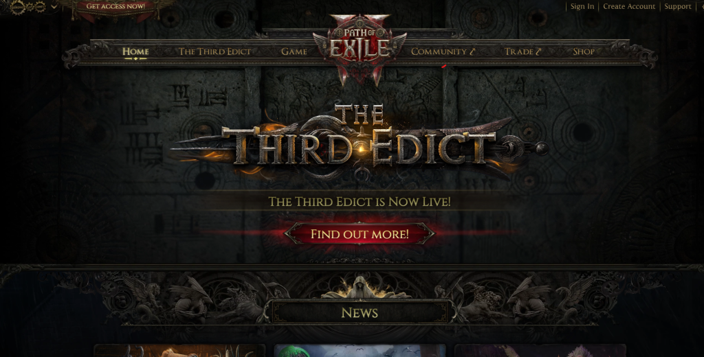 Path of Exile 2 website