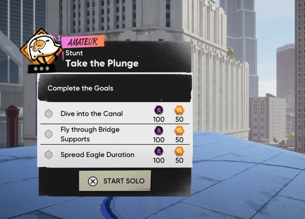 The Take the Plunge quests in Skate