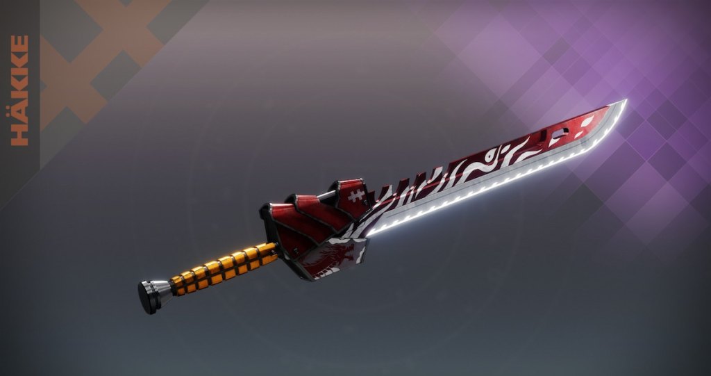 The Synanceia sword from Heavy Metal in Destiny 2, with a huge hilt.