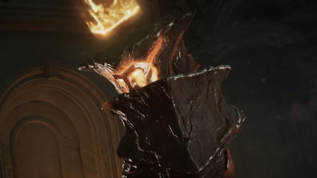 An eterrnal hero in Akrheron looking at the camera.