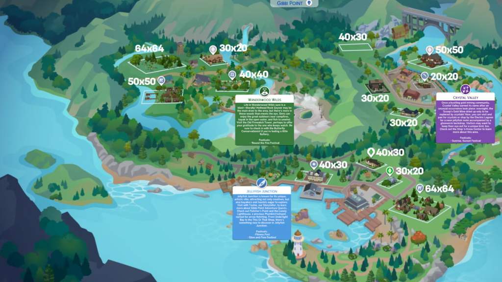 Gibbi Point map in the sims 4 adventure awaits