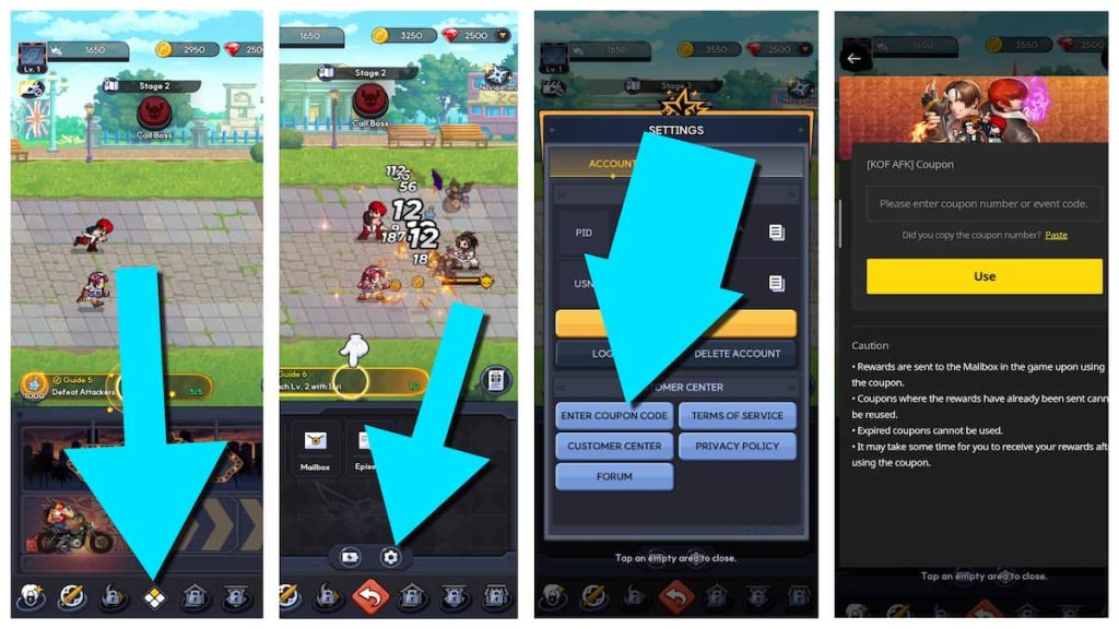 How to redeem The King of Fighters AFK codes.