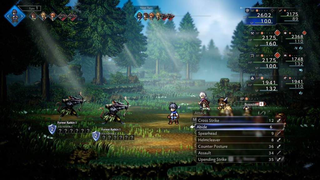 a fight in octopath traveller 0