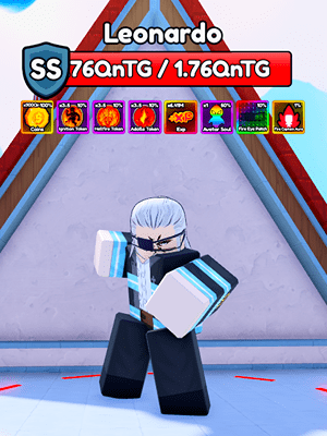 Leonardo Secret Boss from the Anime Eternal Roblox experience.