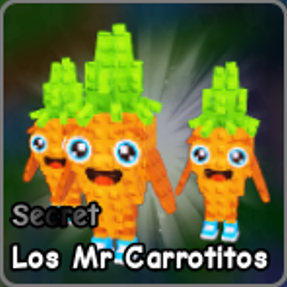 Los Mr Carrotitos fuzed brainrot from Plants vs Zombies Roblox experience.