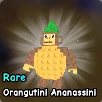 Orangutini Ananassini brainrot from Plants vs Zombies Roblox experience.