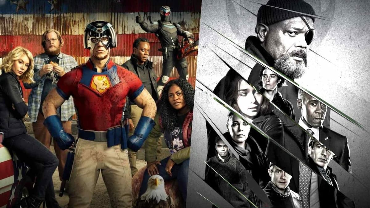 Peacemaker and his crew next to Nick Fury and some other characters in Secret Invasion