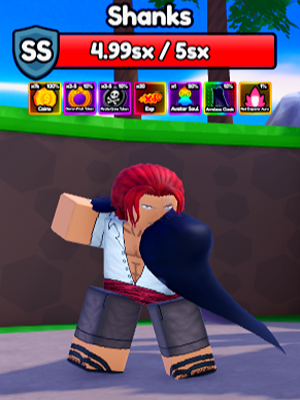Shanks Secret Boss from the Anime Eternal Roblox experience.