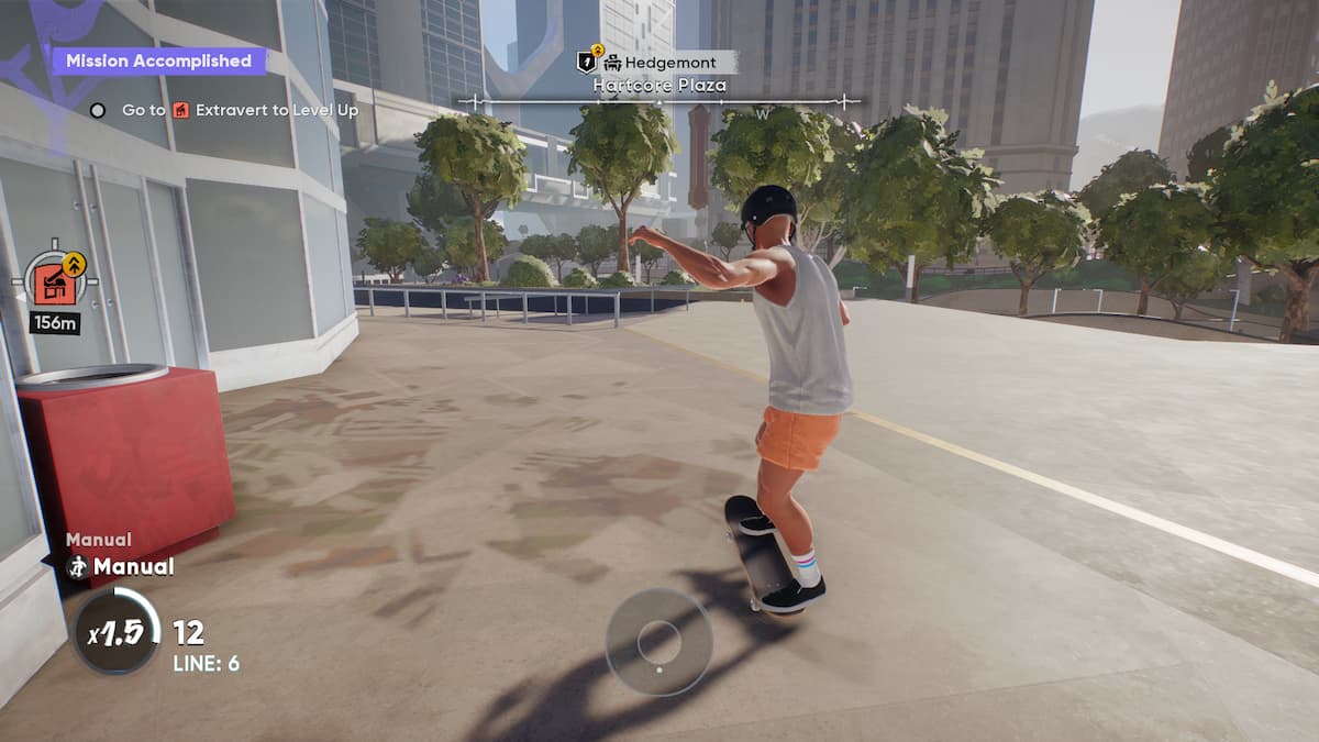 Player performing a Manual in Skate