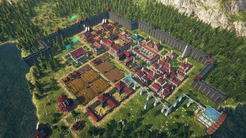 A Roman town in Roman Triumph: Survival City Builder.
