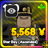 Star Boy (Ascended) unit from Anime Rangers X Roblox experience.