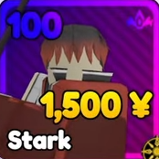 Stark unit from Anime Rangers X Roblox experience.