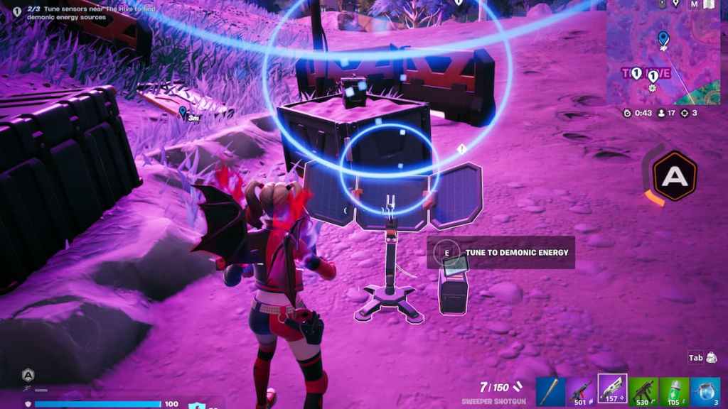 tuning a sensor for demonic energy in fortnite