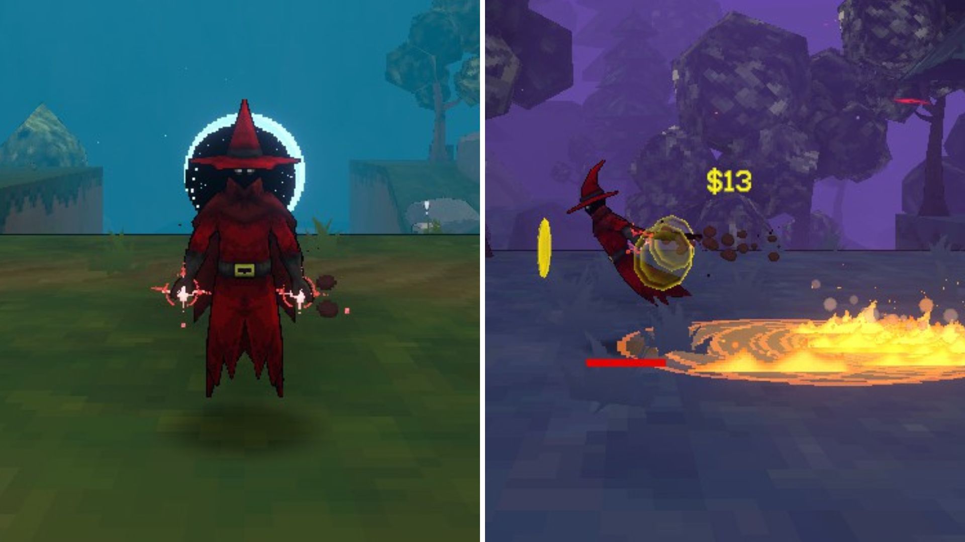 Vlad entering Forest Stage 1 and leaving a flame trail