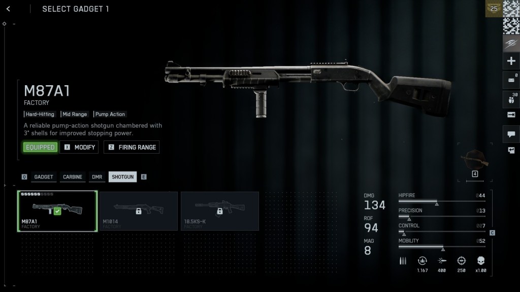 M87A1 shotgun in Battlefield 6. 