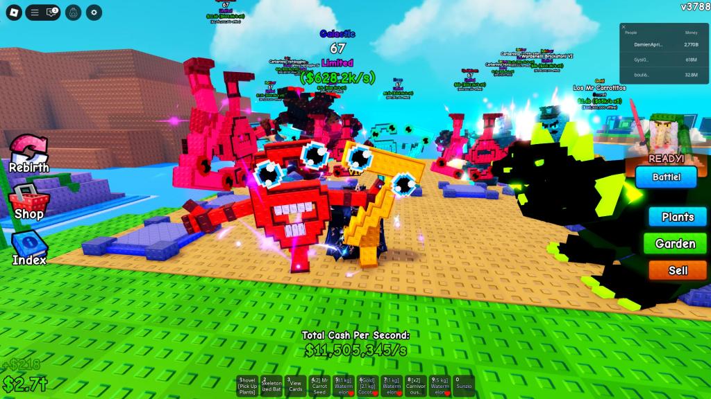 Showcase of the 67 brainrot, which is currently the best one in Plants vs Brainrots Roblox experience.