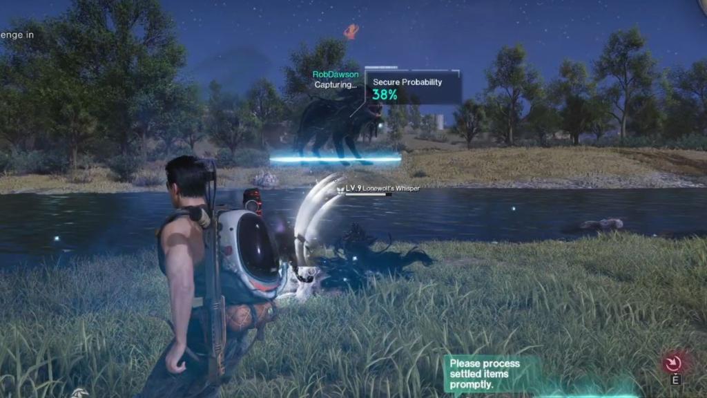 A player catches a Lonewolf's Whisper Deviation in Once Human. 