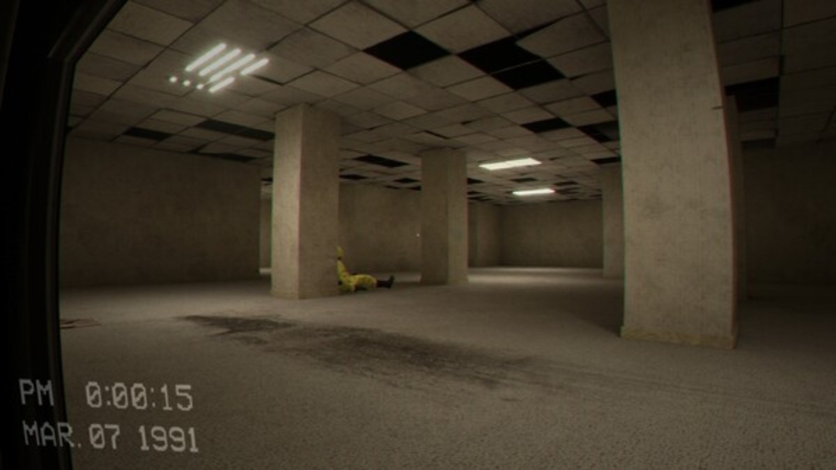 Level 0 shot with hazmat wearer corpse on the floor