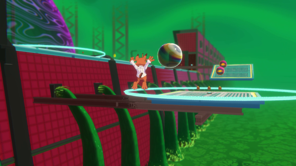 Gameplay screenshot in Bubsy 4D
