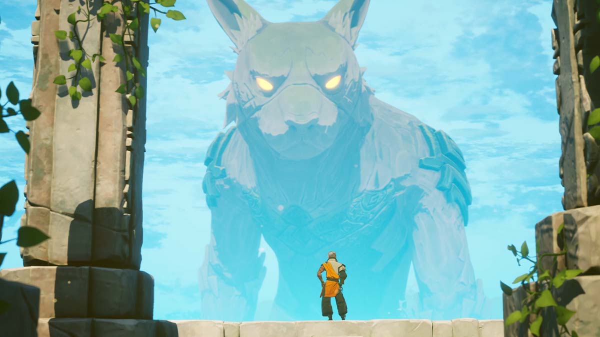 A giant wolf in Cloudheim