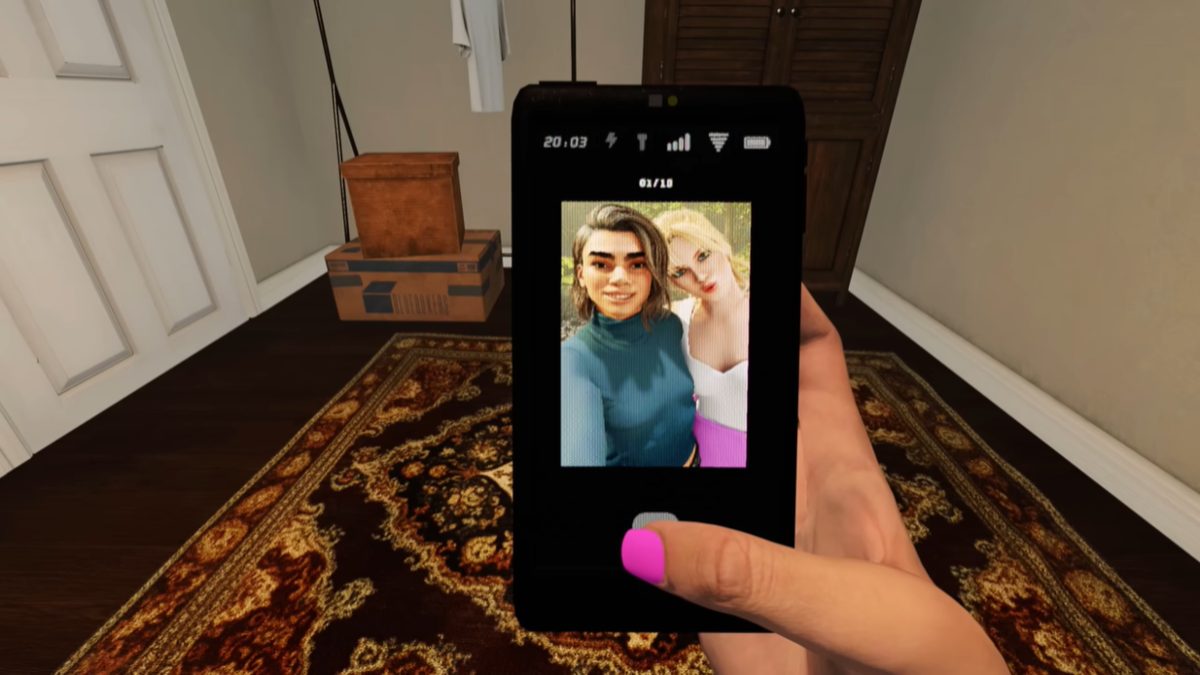 Emma and Sarah selfie on Emma's album