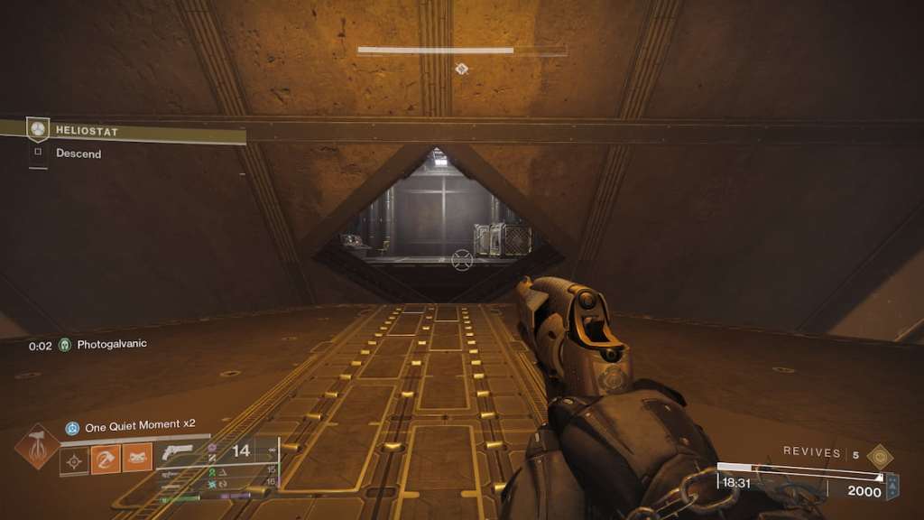 A secret room hidden in the elevator section of Heliostat