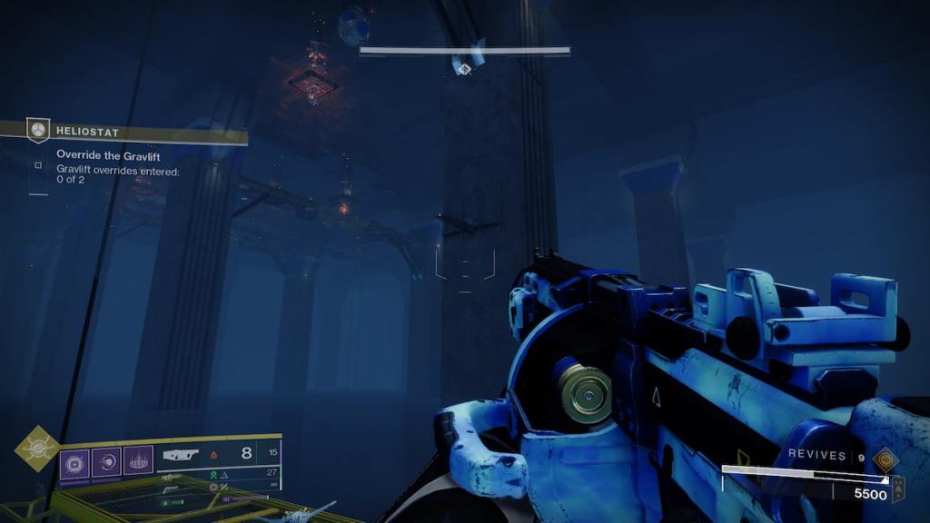 A guardian finds a hidden terminal in Heliostat, which is required for a catalyst puzzle.