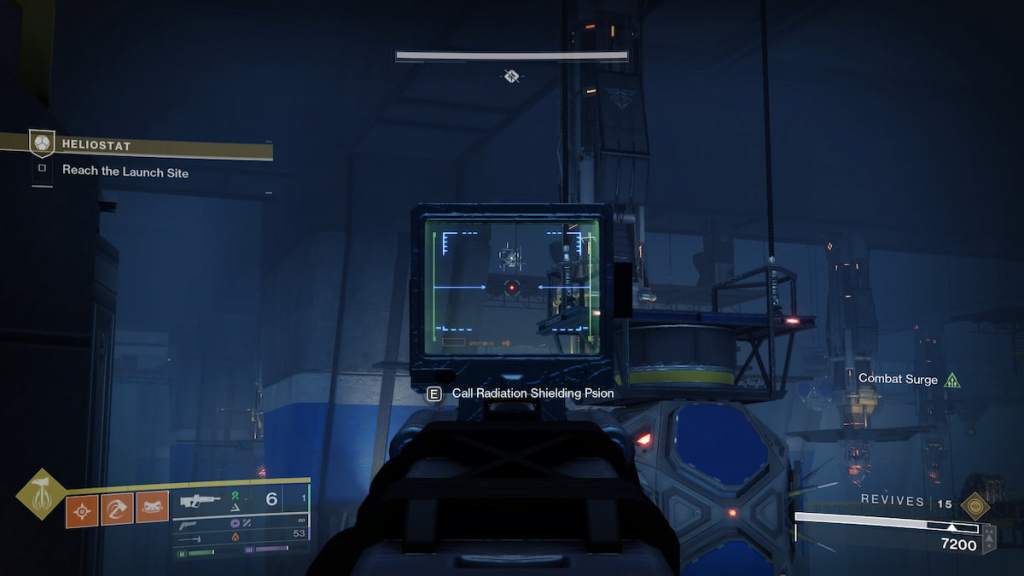 The location of one of the shapes for the Wolfsbane intrinsic upgrade in Destiny 2's Heliostat mission.