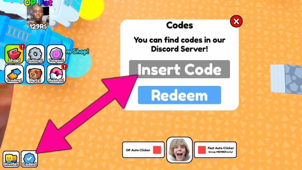 How to redeem 67 Clicker codes.