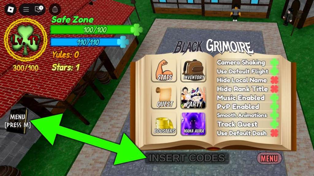 How to redeem Black Grimoire codes.