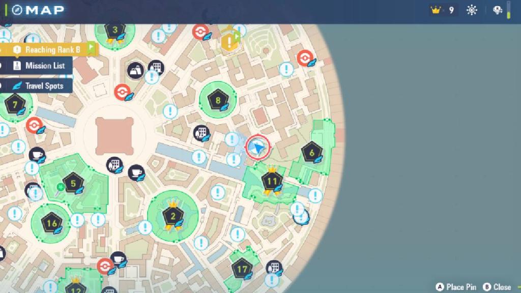 A menu shows where in Pokémon Legends Z-A to find the Furfrou mission