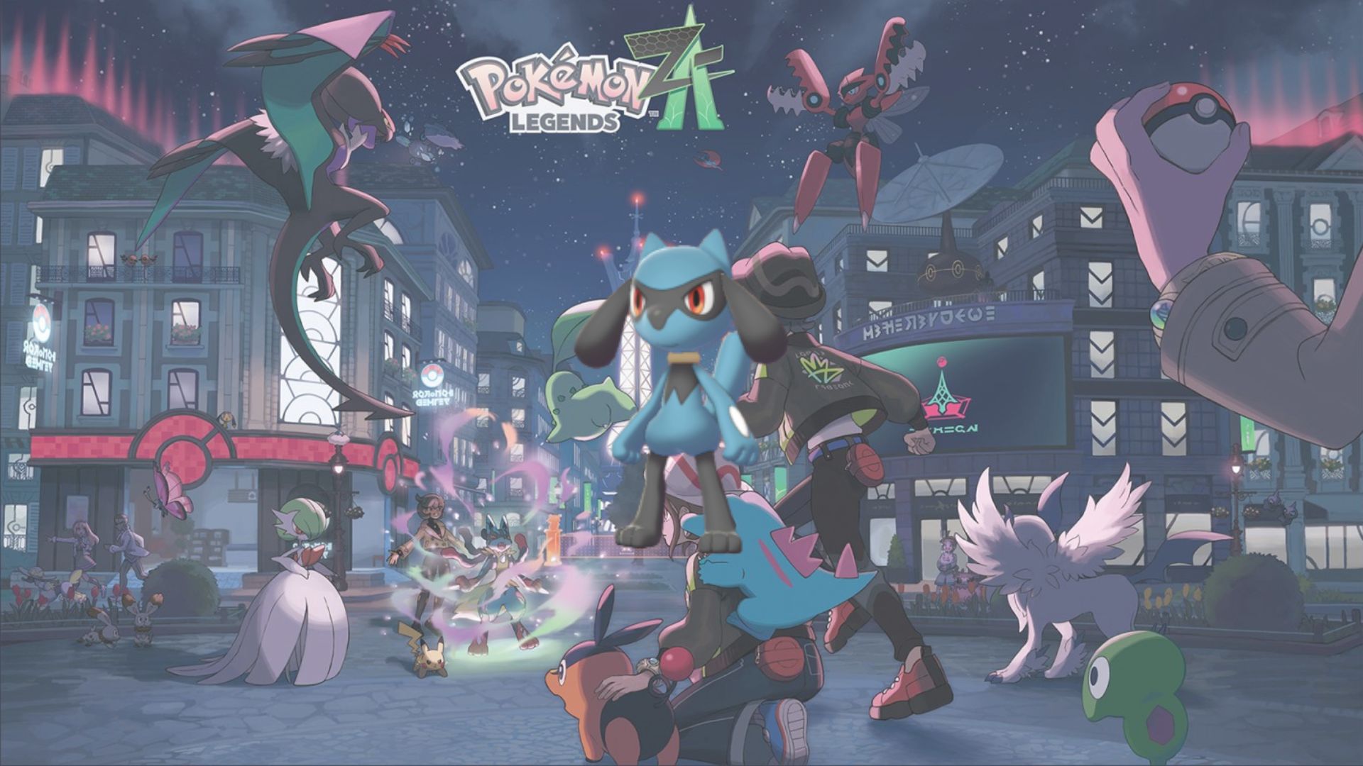Riolu on the promo image of Legends ZA
