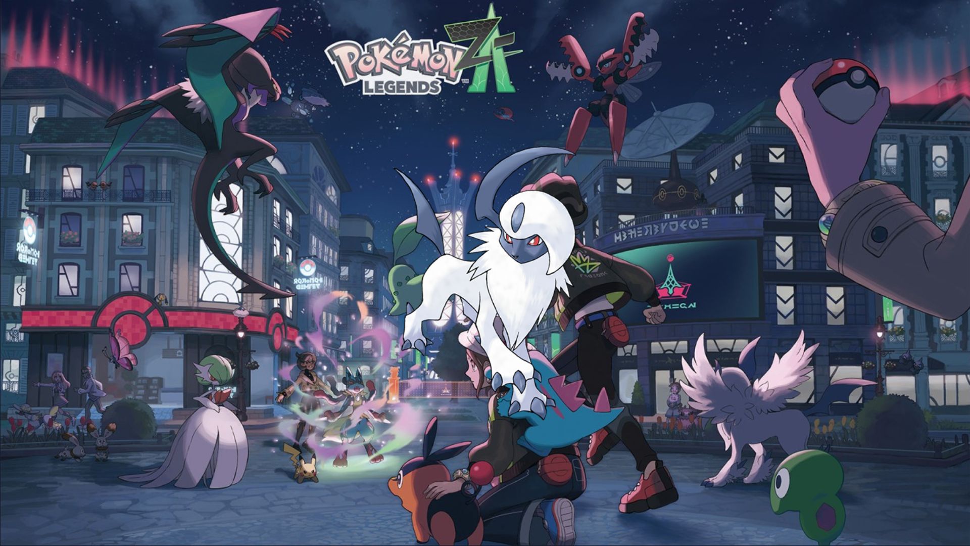 Absol on the promo image of Legends ZA