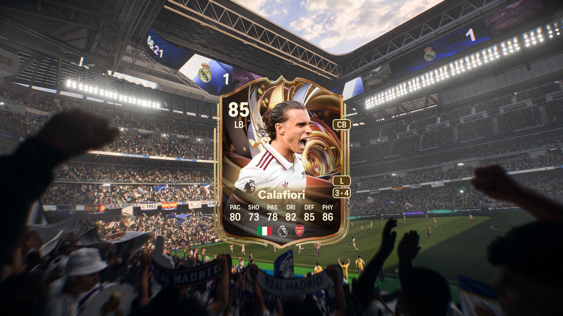 Calafiori Ratings Reload card in FC 26