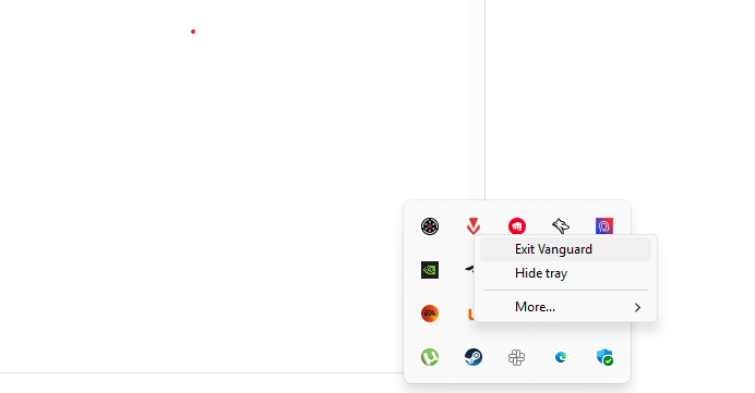 Option to turn off Vanguard