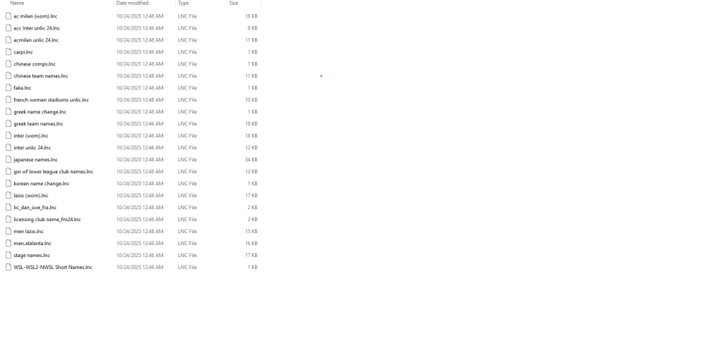 2600 subfolder in Football Manager 26