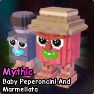 Baby Peperoncini And Marmellata brainrot from Plants vs Brainrots Roblox experience.