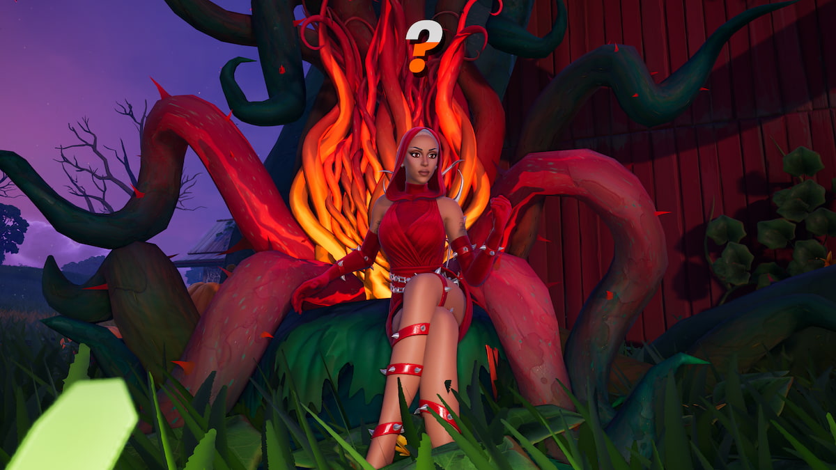 Doja cat boss sitting on throne in fortnite