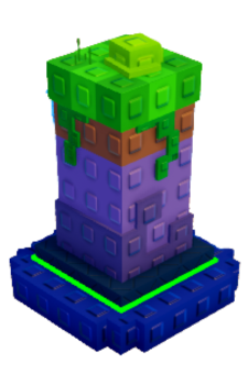 Grasslands Biome totem from Plants vs Brainrots Roblox experience.